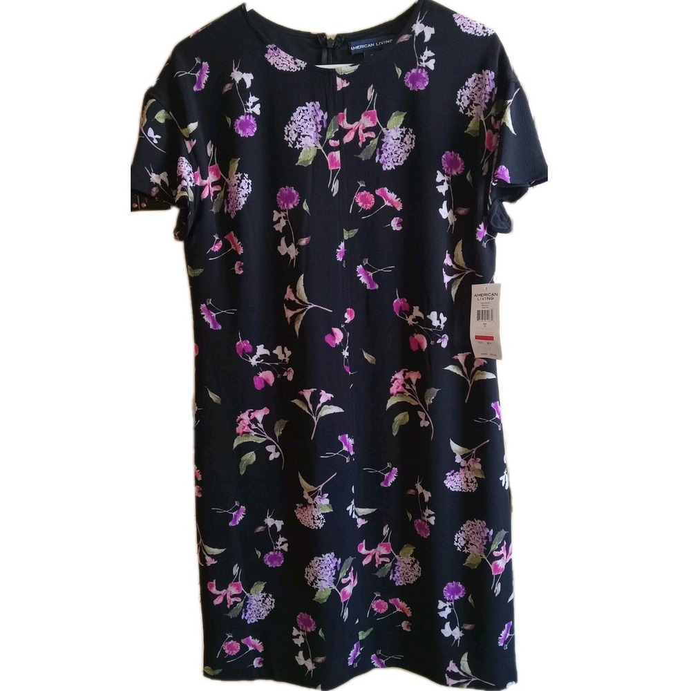 NWT American Living Womens Floral Dress Sz 10 Fairycore Dark Academia Whimsigoth